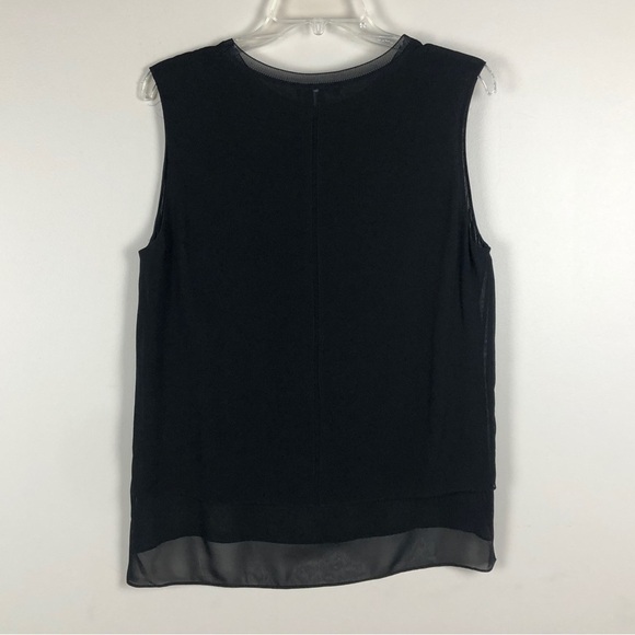 Vince black sleeveless 2 layer tank blouse - Picture 9 of 9